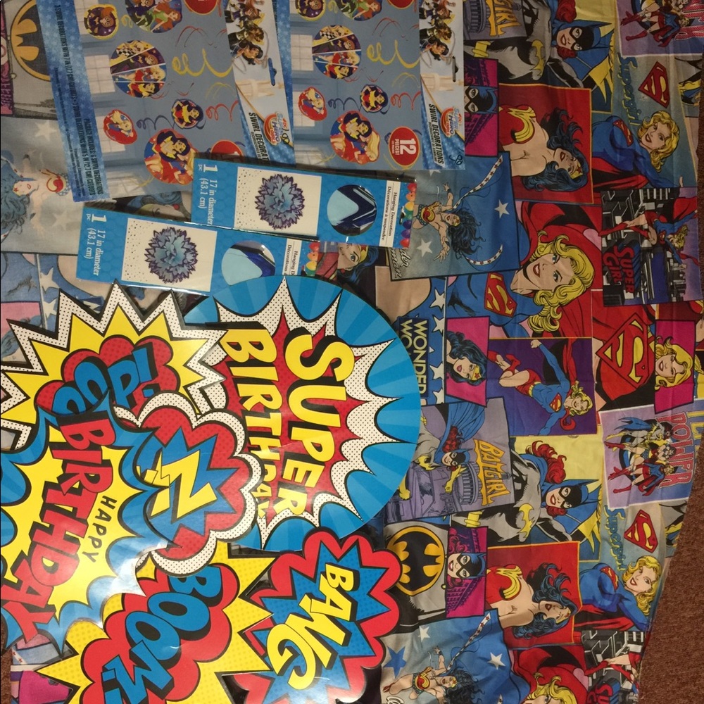 DC girls superhero birthday party supplies